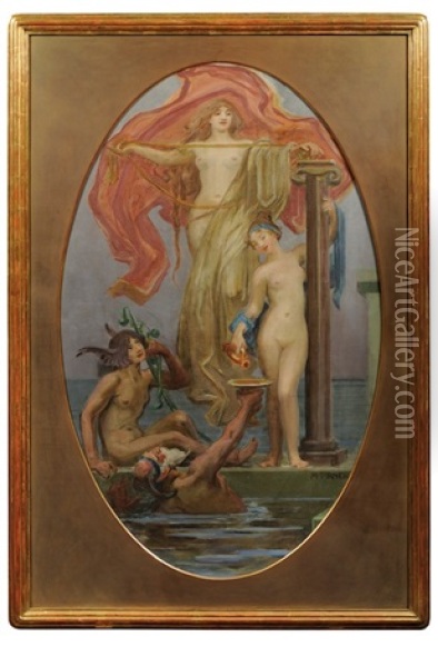 Allegory Oil Painting - Maximilian Pirner