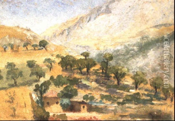 Sudliche Berglandschaft Oil Painting - Joaquin Mir Trinxet