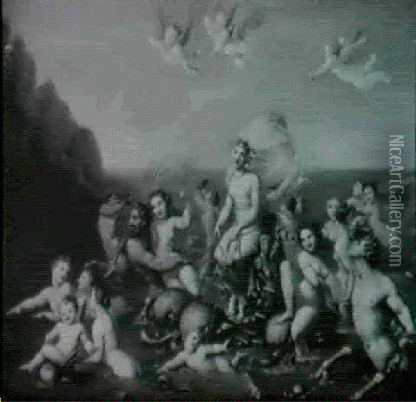 Il Trionfo Di Galatea Oil Painting - Gaetano Gioia