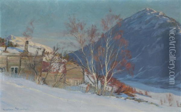 Tidlig Vinter Oil Painting - Nils Gustav Wentzel