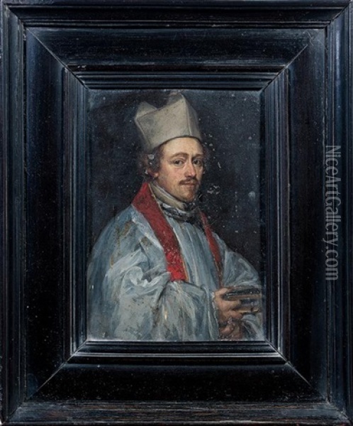 Portrait D'un Ecclesiastique Oil Painting - Gonzales Coques