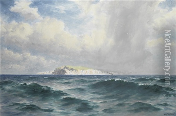 A View Thought To Be Of The Island Of Sark Oil Painting - James H.C. Millar