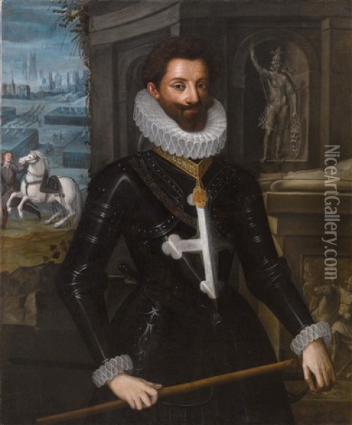 A Portrait Of Carlo Emanuele I, Duke Of Savoy Oil Painting - Jan Kraek