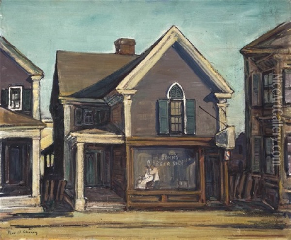 Russell Cheney, American, 1881-1945, John's Barber Shop