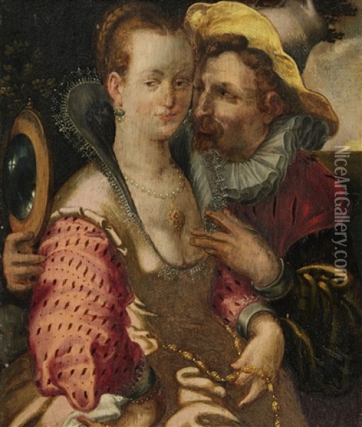 Allegory Of The Sense Of Sight Oil Painting - Hendrik Goltzius