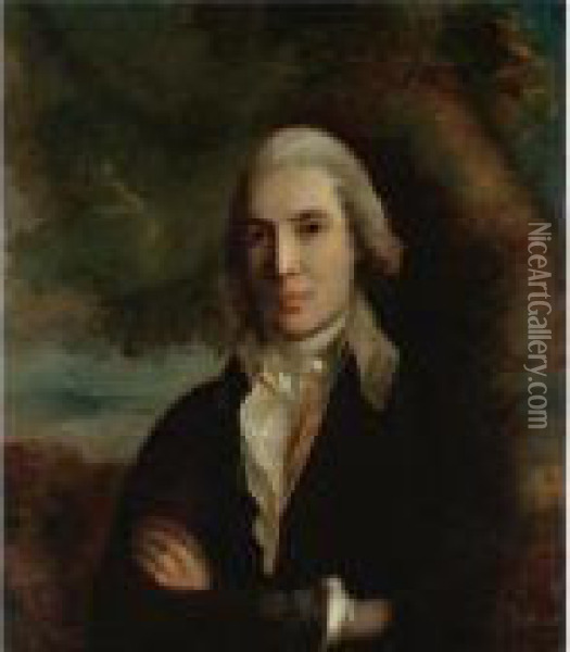 Portrait Of A Gentleman Oil Painting - Nathaniel Hone