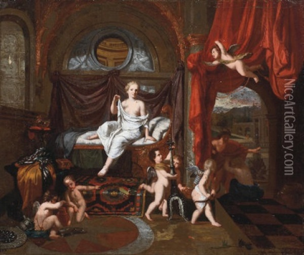 Herse, Mercury And Aglauros Oil Painting - Gerard de Lairesse