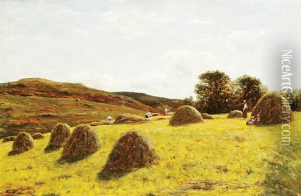 Making Hay Oil Painting - Joseph Henderson