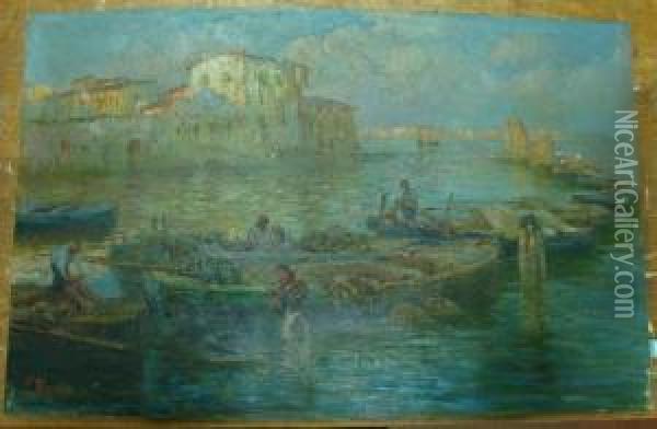 Scena Di Pesca Oil Painting - Federico Morello