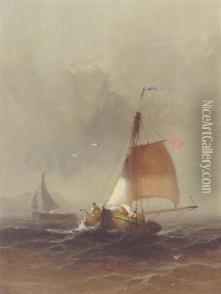 Making For The Harbor Oil Painting - Franklin Dullin Briscoe