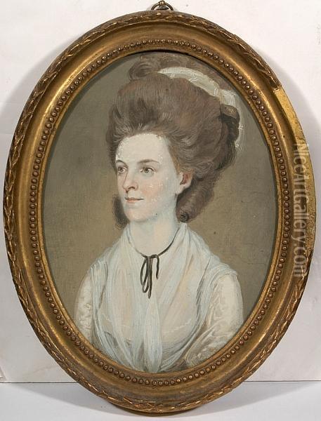 Portrait Of Mrs Thomas Carthew Oil Painting - John Downman