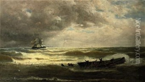On Heavy Seas Oil Painting - Paul Jean Clays