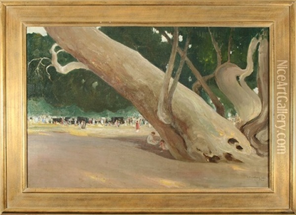 California Park Oil Painting - Grigory Odissevich Kalmikov