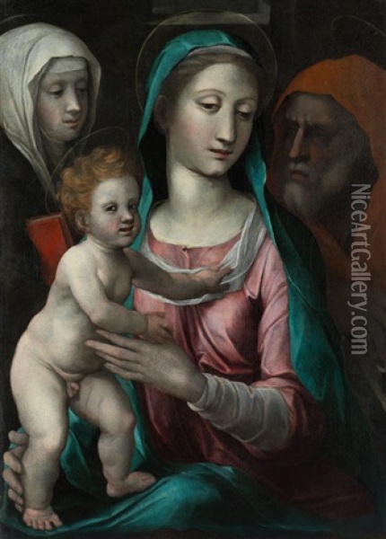 Die Heilige Familie Oil Painting - Bartolomeo Neroni