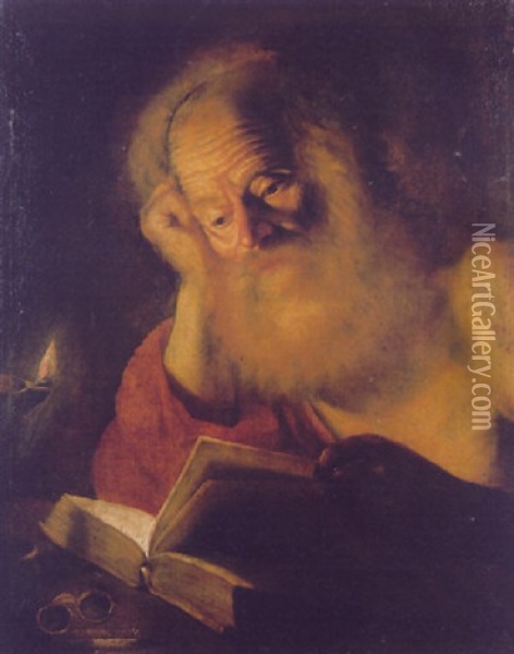 St.jerome Oil Painting - Trophime (Theophisme) Bigot the Elder