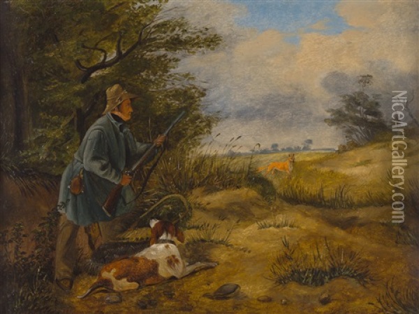 Auf Der Fuchsjagd Oil Painting - Carl Friedrich Goser