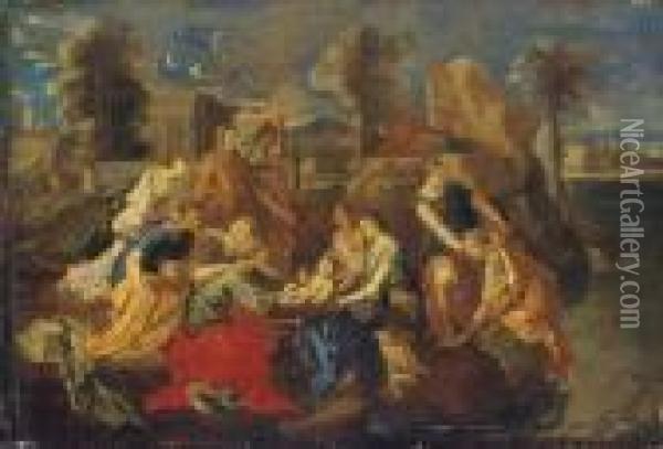 The Finding Of Moses Oil Painting - Nicolas Poussin