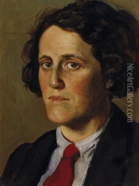Portrait Of A Man Oil Painting - William Crampton Gore