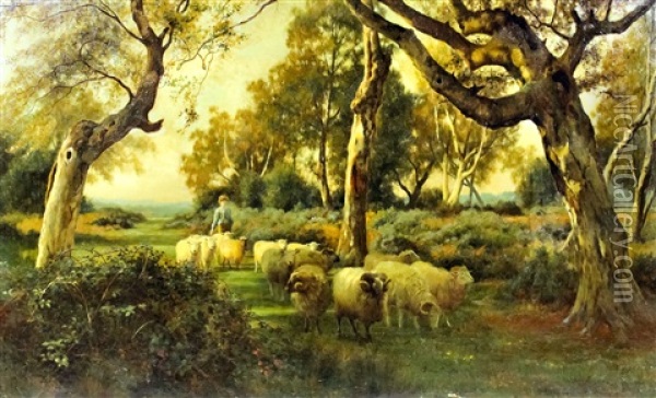 Bucklesbury Common Oil Painting - William Sidney Cooper