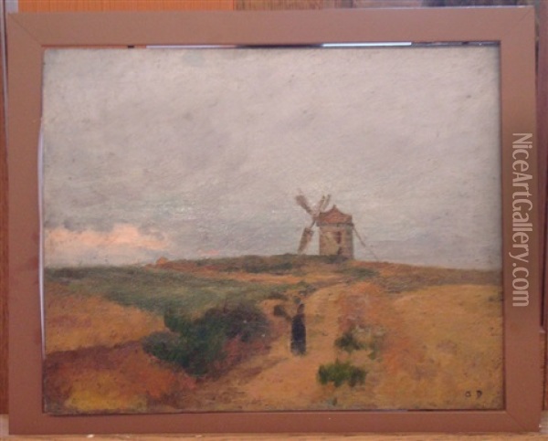 Le Moulin A Erquy Oil Painting - Albert Marie (Adolphe) Dagnaux