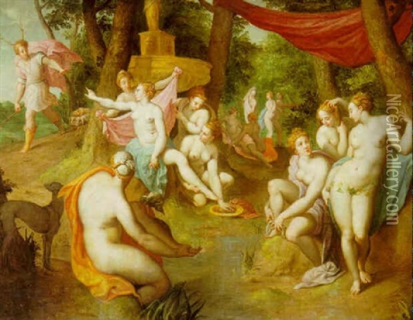 Diana And Actaeon Oil Painting - Jacob De Backer