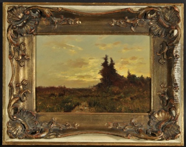 Moorlandschaft Mit Rehen Oil Painting - Franz Reder-Broili