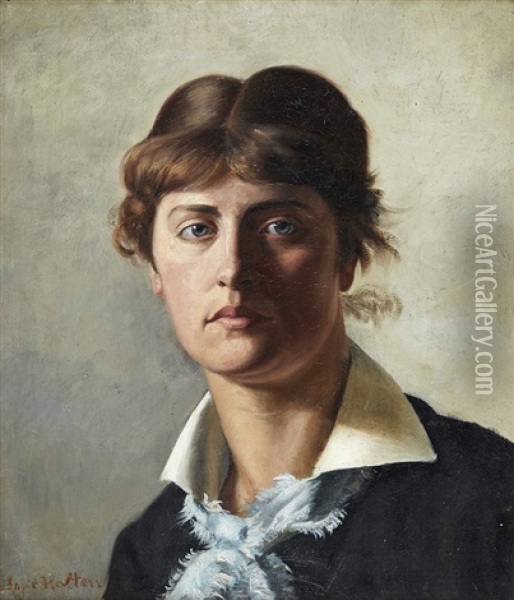 Self Portrait Oil Painting - Sophie Holten