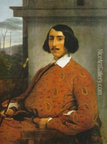 Ritratto Del Duca Manolo Nunez Falco Oil Painting - Francesco Hayez