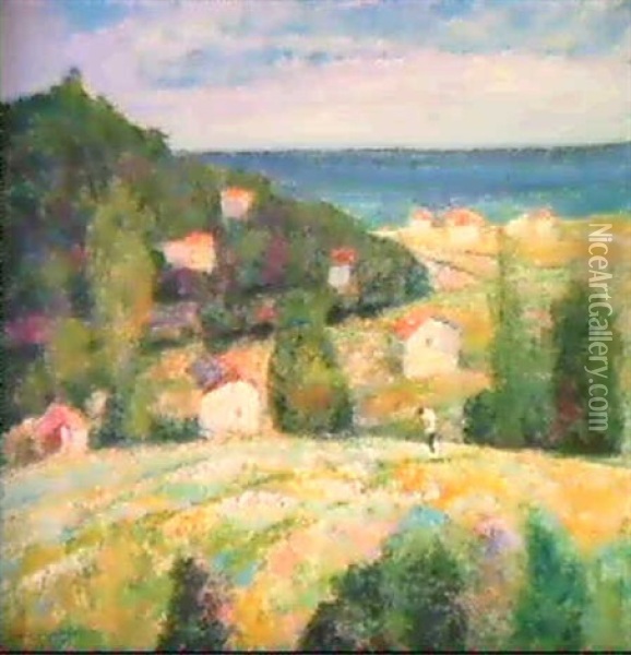 Paysage Fleuri Oil Painting - Victor Charreton