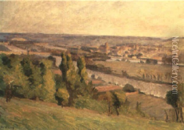 La Vallee De Mantes Oil Painting - Abel Louis Alphonse Lauvray