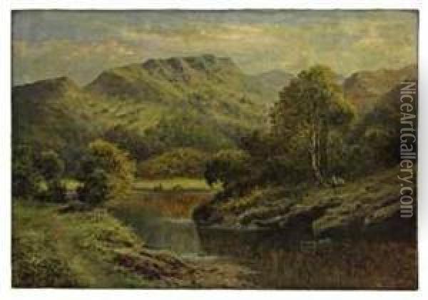 A Summer's Day On The River Oil Painting - John Clayton Adams