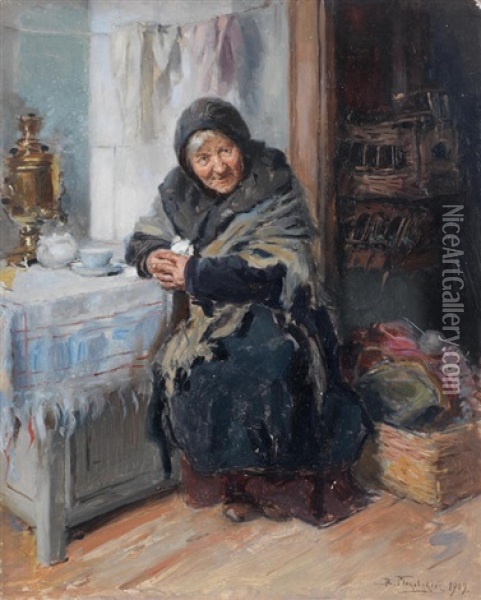 The Laundress Oil Painting - Vladimir Egorovich Makovsky