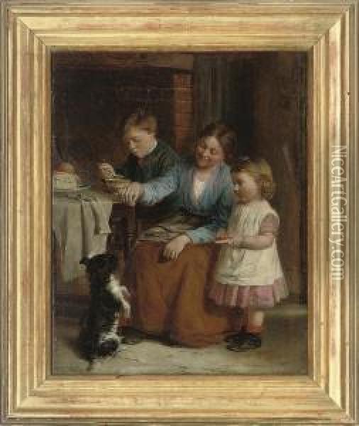 Begging His Bread Oil Painting - William Hemsley