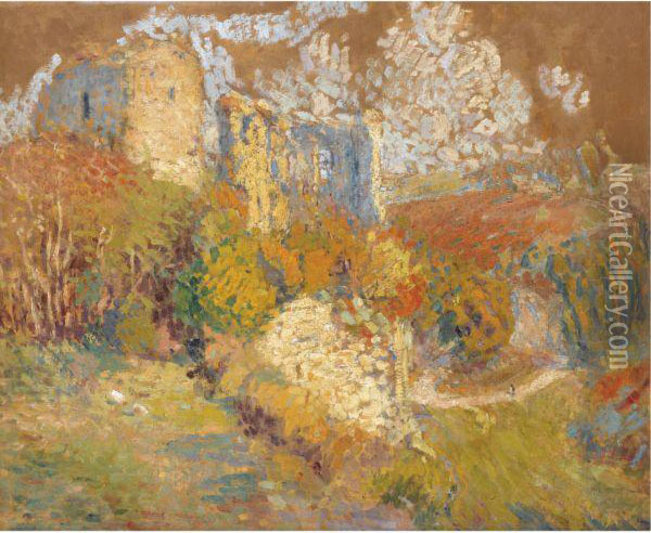 Maison A Flanc De Coteau Oil Painting - Henri Martin