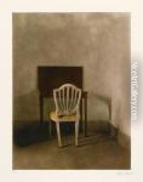 The White Chair. Oil Painting - Peder Vilhelm Ilsted