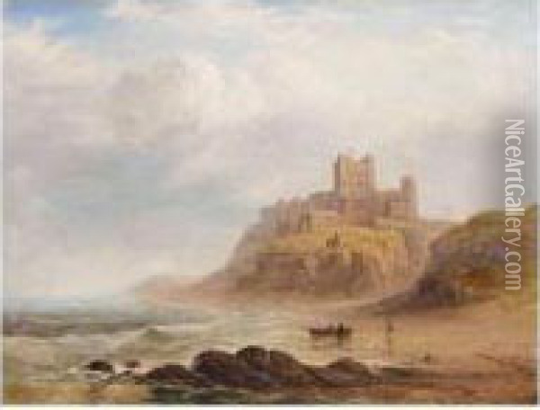 Bambrough Castle Oil Painting - George Blackie Sticks