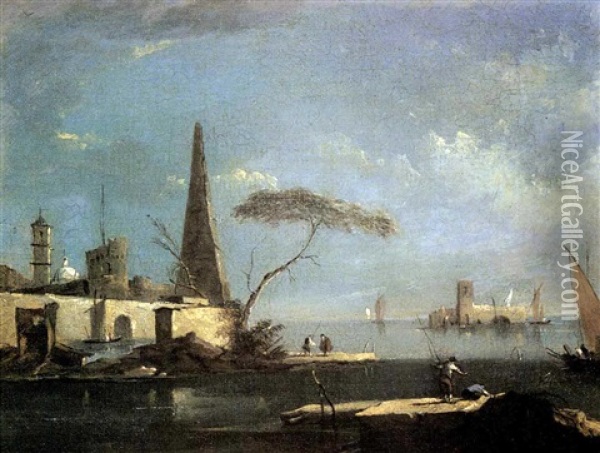 Capriccio: Vue De La Lagune Venitienne Oil Painting - Giacomo Guardi