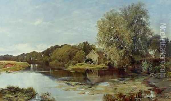 At Milton Mill on the River Irvine 1855 Oil Painting - Horatio McCulloch