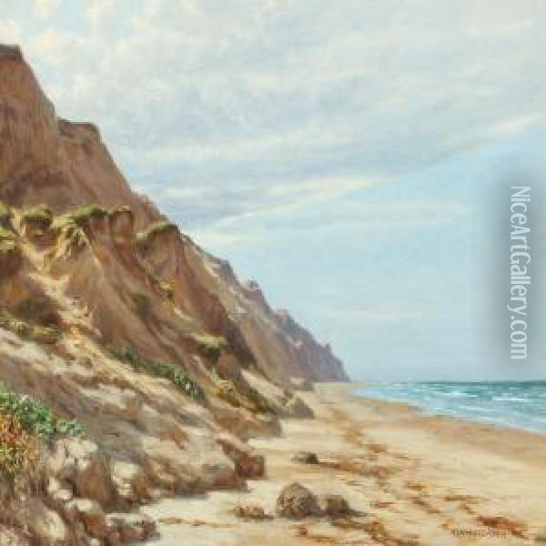 Coastal Scenery Oil Painting - Niels Frederik Schiottz-Jensen