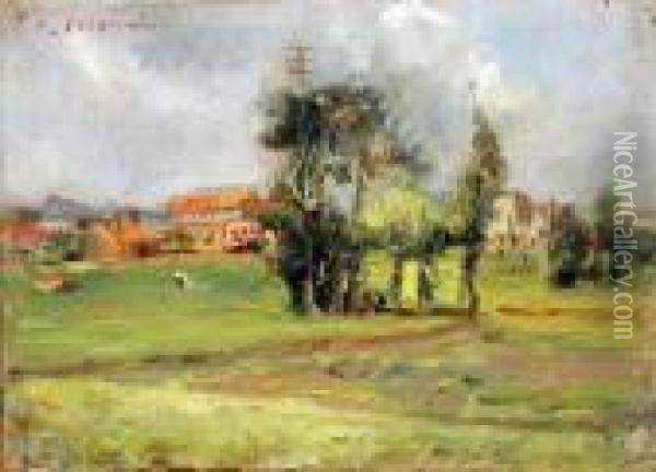 Paesaggio Campestre Oil Painting - Luigi Crisconio