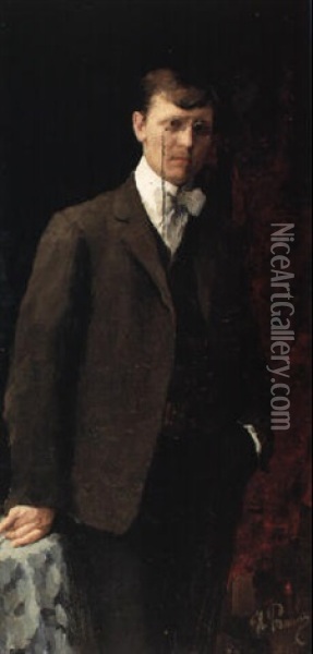 Portrait Of A Man, Possibly Ivan Georgievich Drozdov Oil Painting - Ilya Repin
