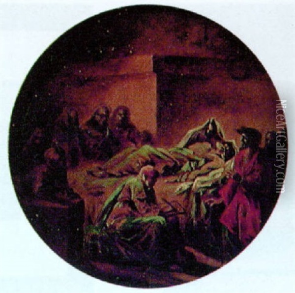 Religios Scen Oil Painting - Jacques Gamelin