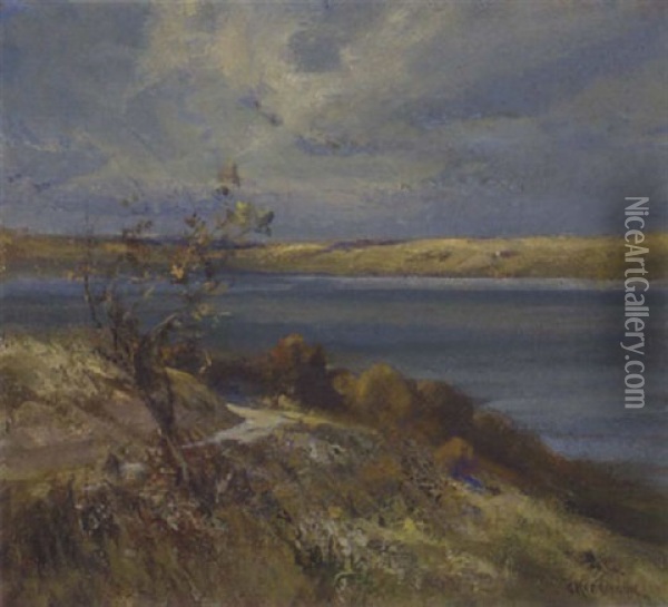 Echo Lake Oil Painting - Augustus Fredrick Kenderdine