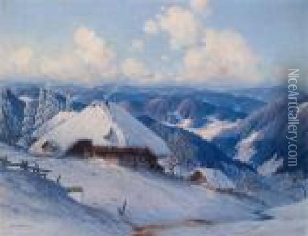 Paesaggio Invernale Oil Painting - Karl Hauptmann
