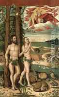 Adam and Eve in the Garden of Eden oil painting reproduction by