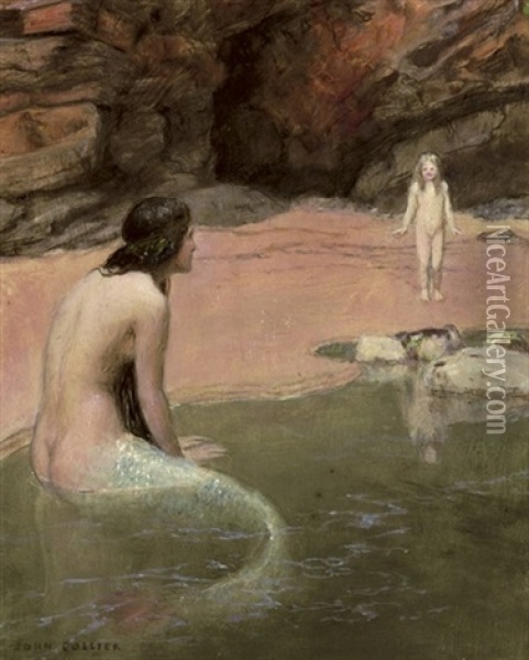 The Land Baby Oil Painting - John Collier