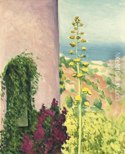 Aloes Fleuri Oil Painting - Albert Marquet