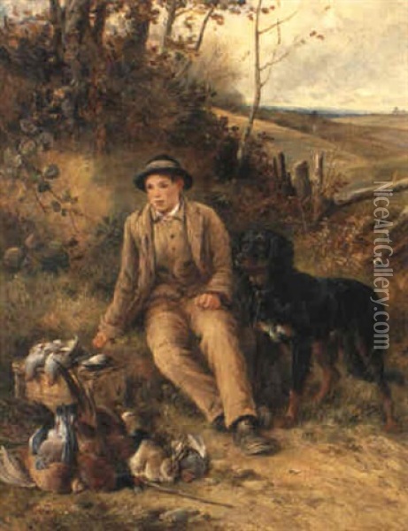 The Keeper's Boy Oil Painting - James Hardy Jr.