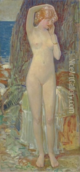 The Nymph Of Beryl Gorge Oil Painting - Childe Hassam