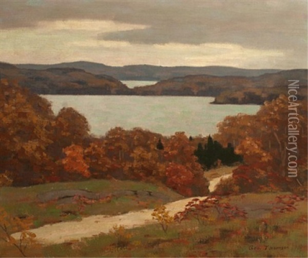 Autumn At Hall's Lake Oil Painting - George Thomson